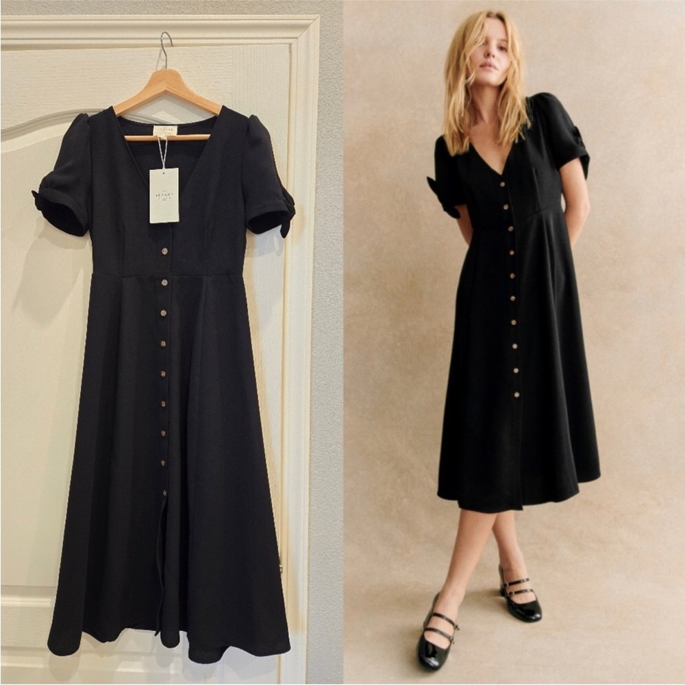 NWT Sezane Vic Dress in Black
